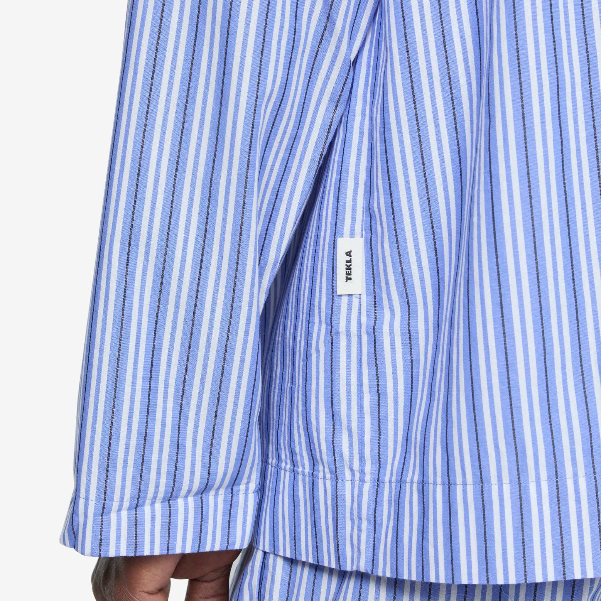 Cotton Poplin Pyjama Shirt Penny Stripes - Image 3