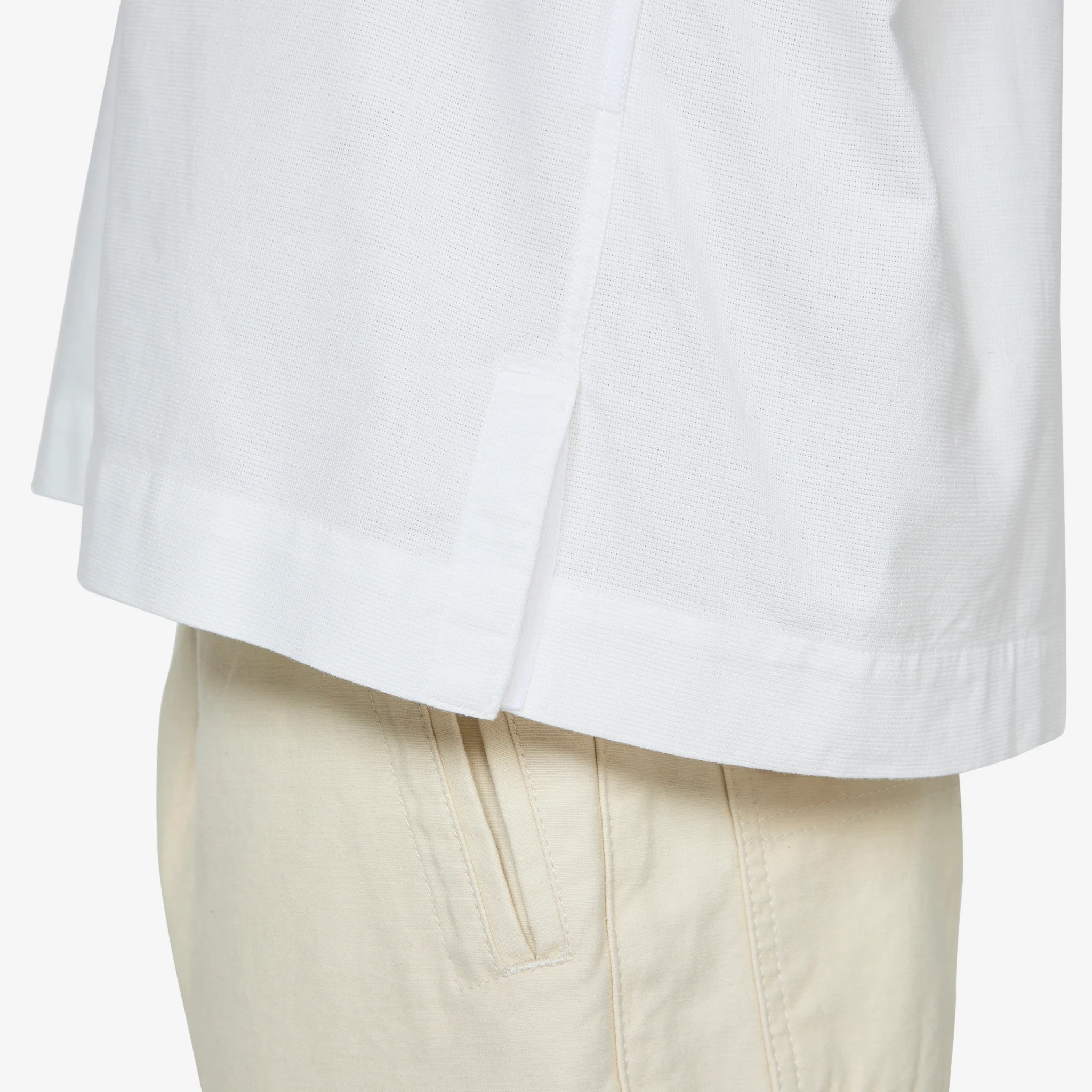 MHL. Offset Placket Polo White - Image 5