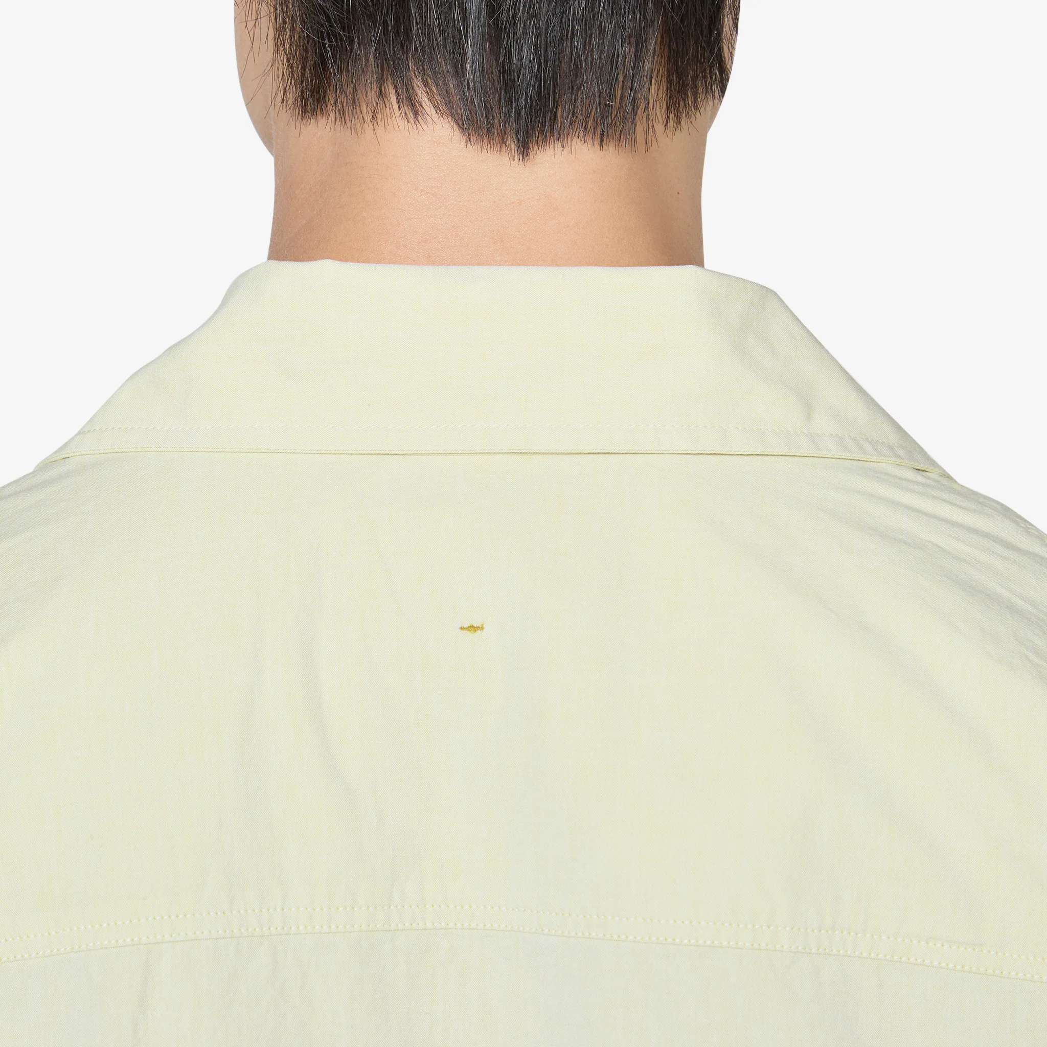 MHL. Short Sleeve Flap Pocket Shirt Pale Yellow - Image 3
