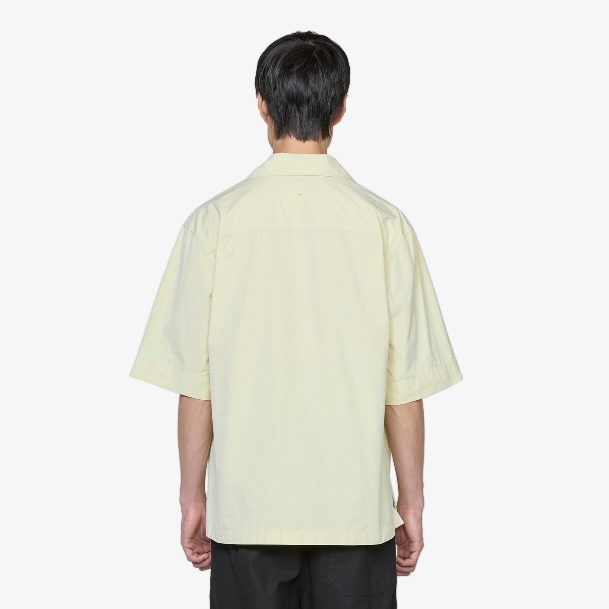 MHL. Short Sleeve Flap Pocket Shirt Pale Yellow - Image 6