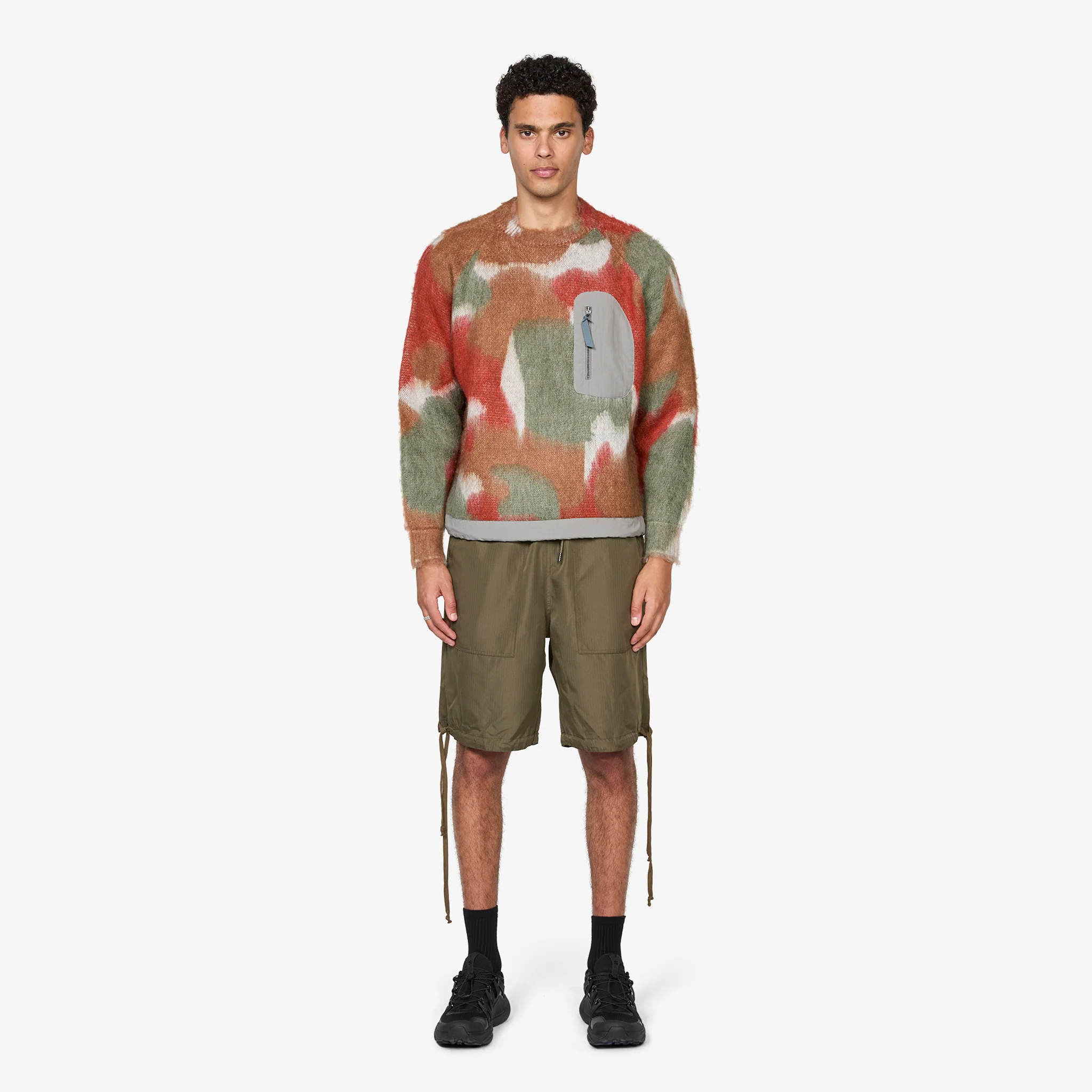 Mix Color Shaggy Knit Sweater Brown Mix - Image 5