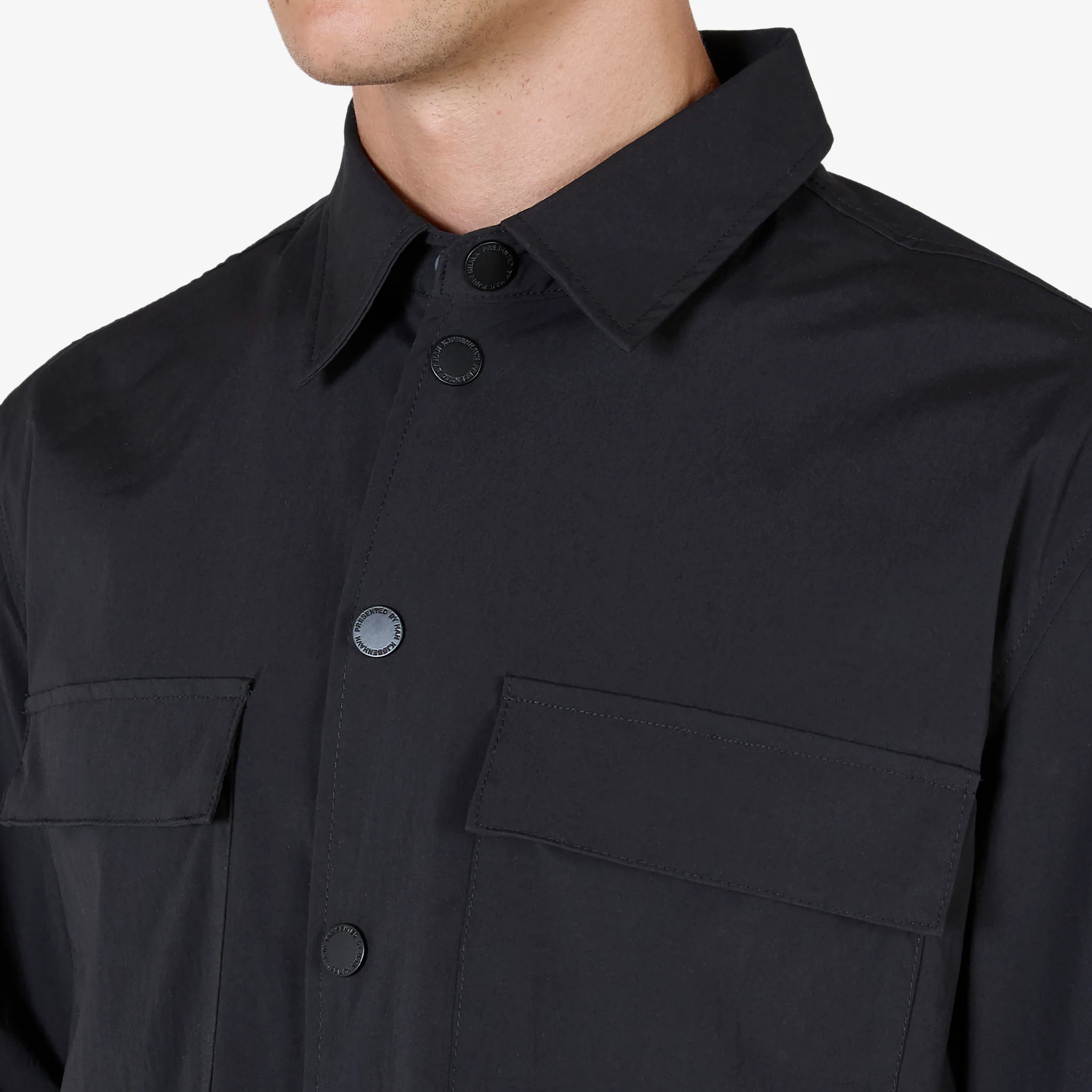 Nylon Long Sleeve Shirt Black - Image 3