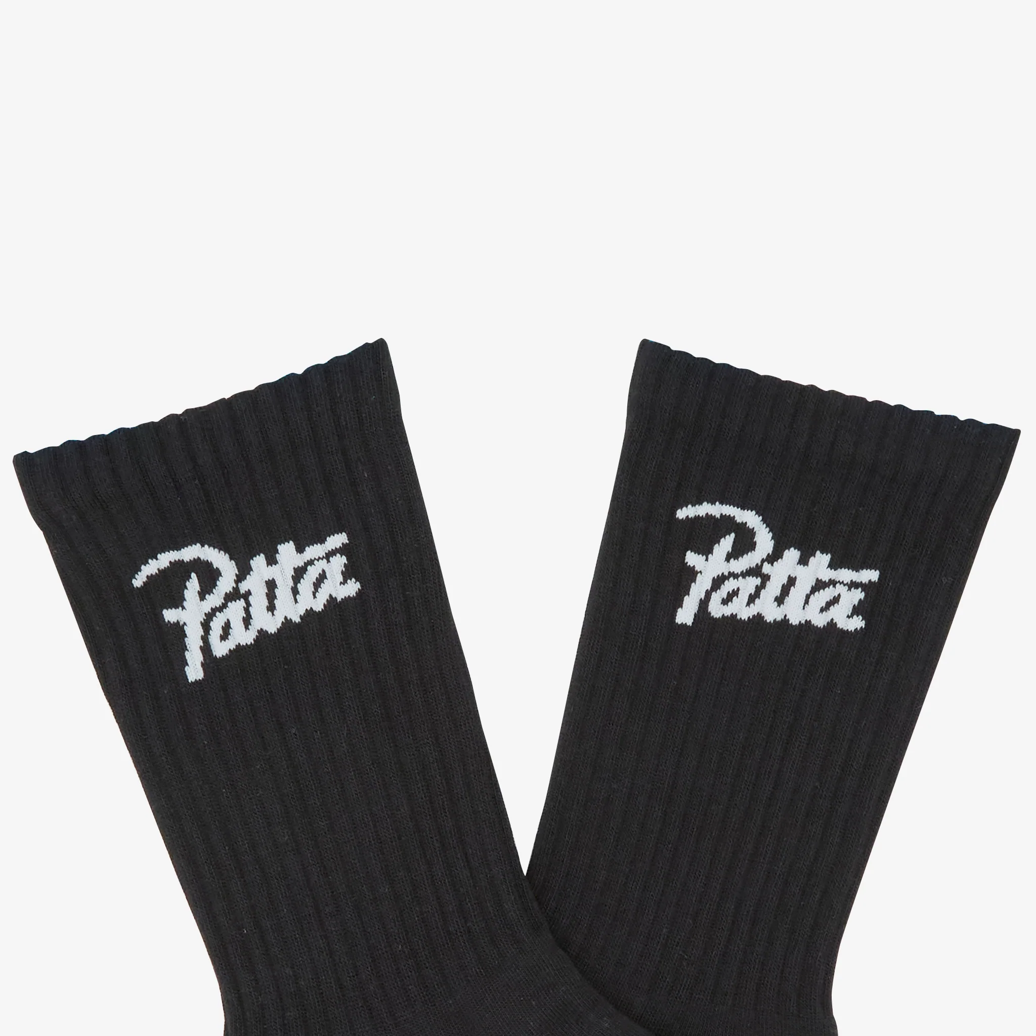 Script Logo Sport Socks Black - Image 3