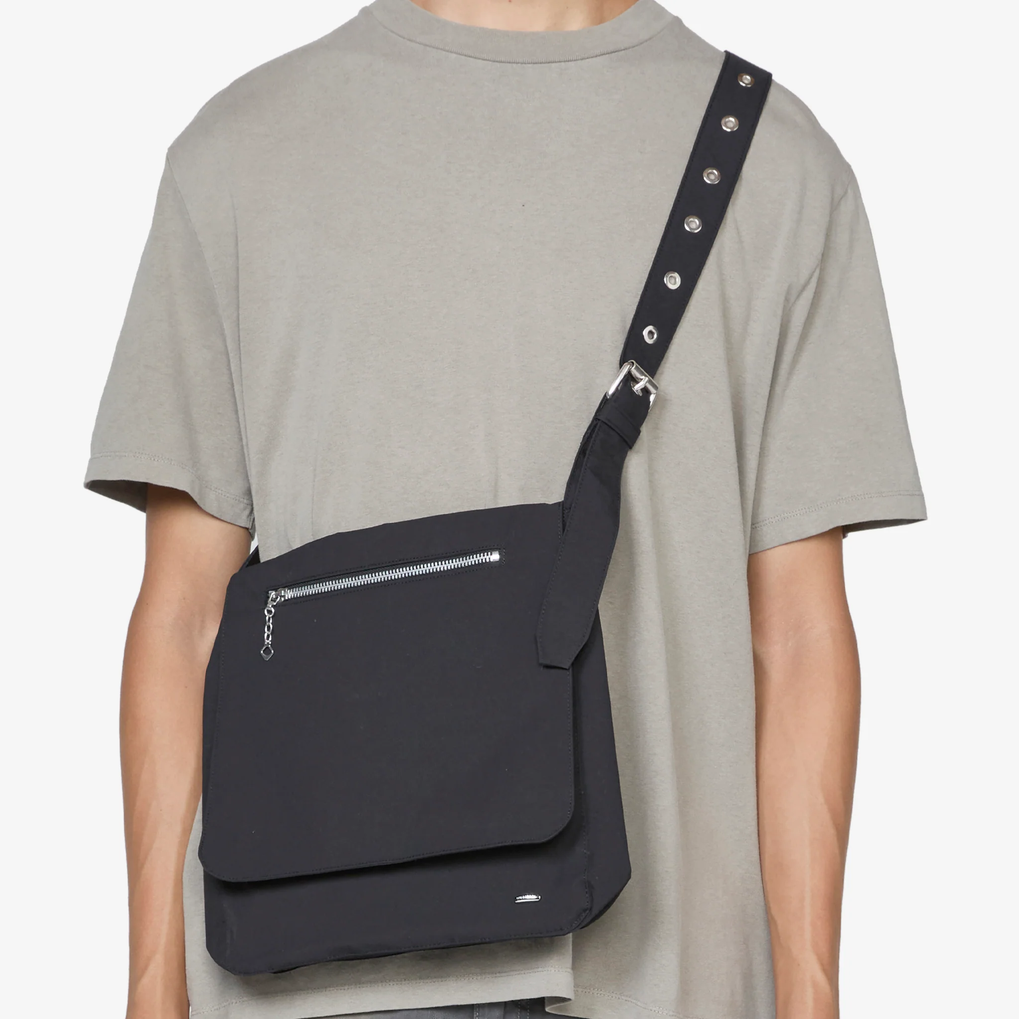 Slim Satchel Static Black Papyrus Poly - Image 6