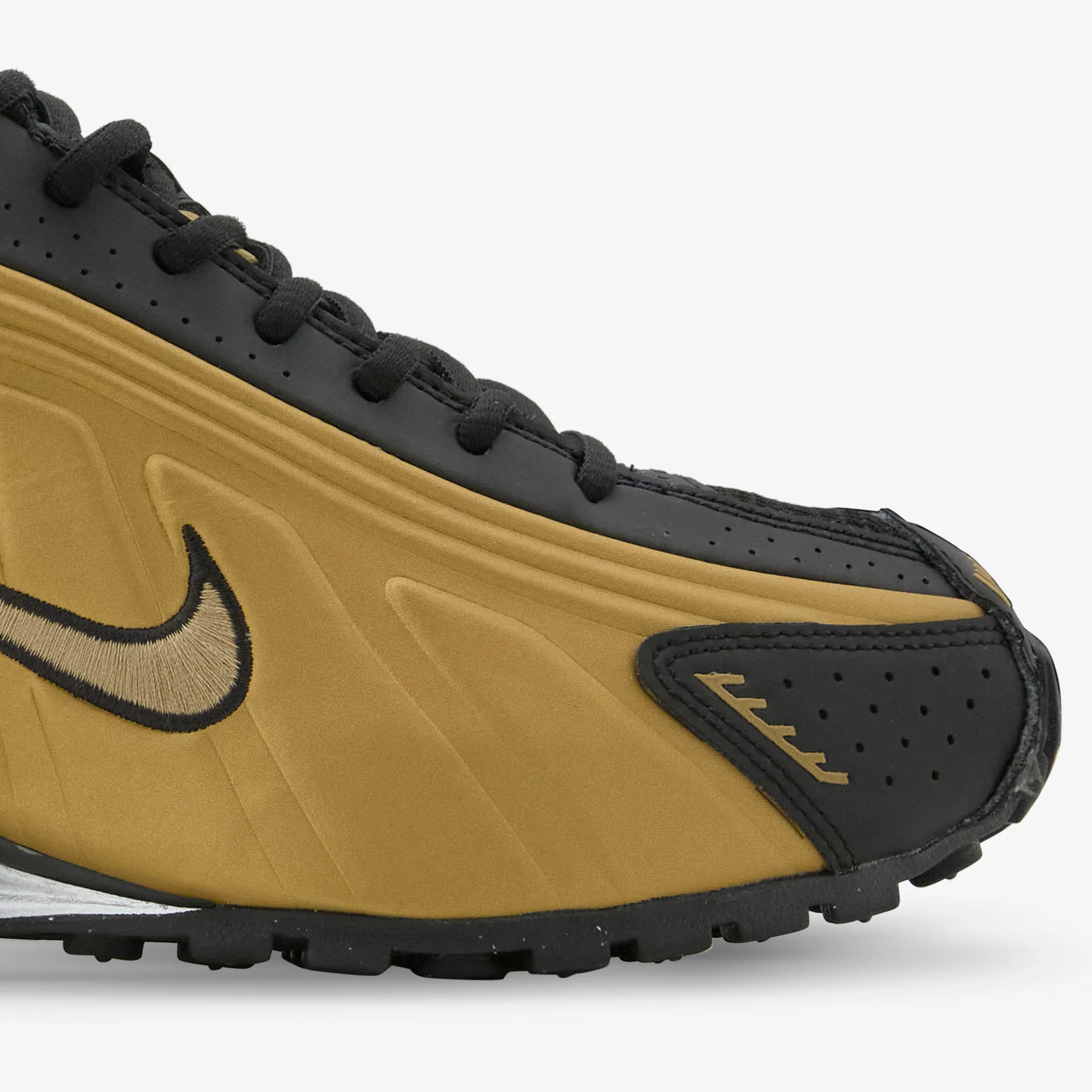 Women's Shox R4 Black | Metallic Gold | Metallic Silver - Image 5