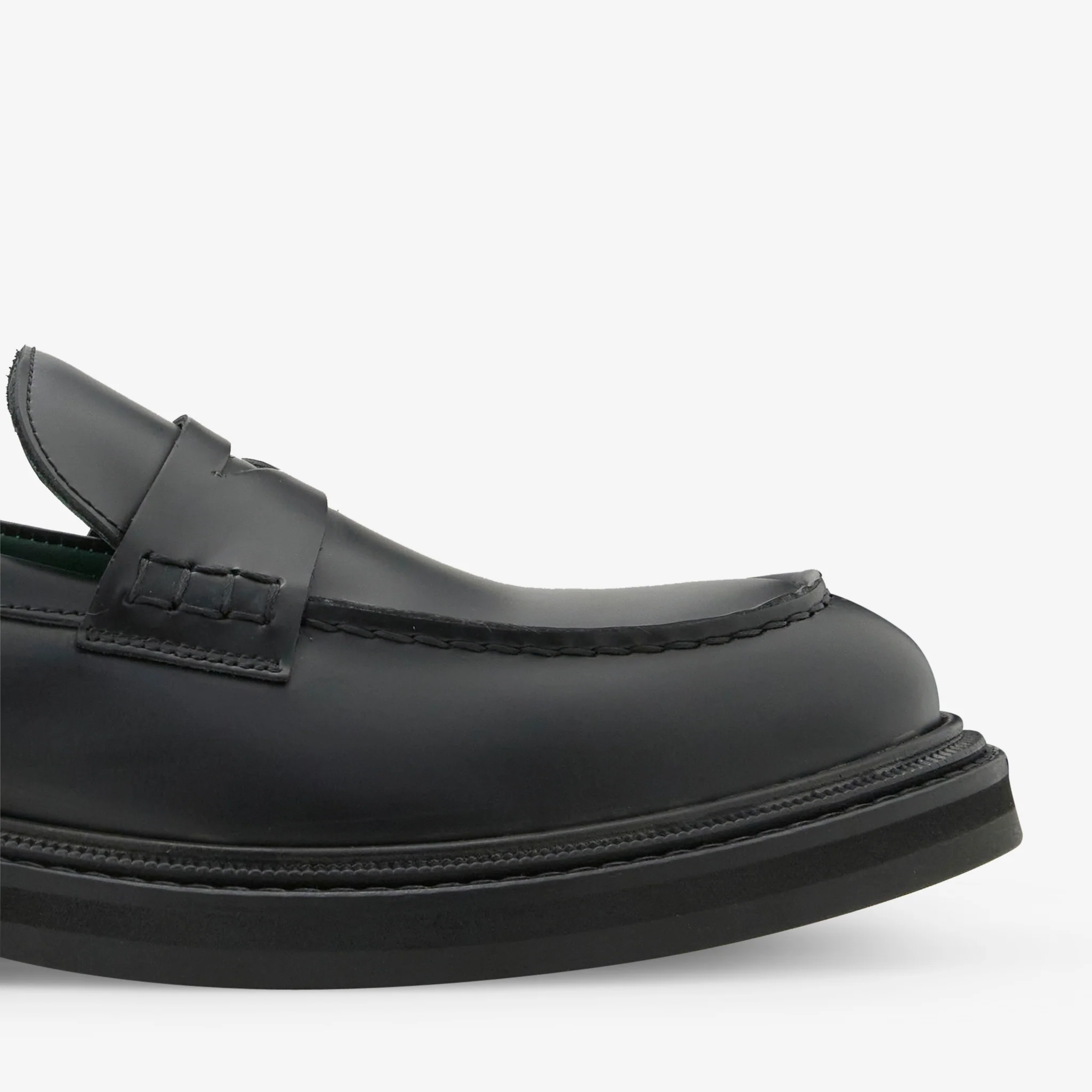 Women's Vinnee Penny Loafer Black Polido Leather - Image 5